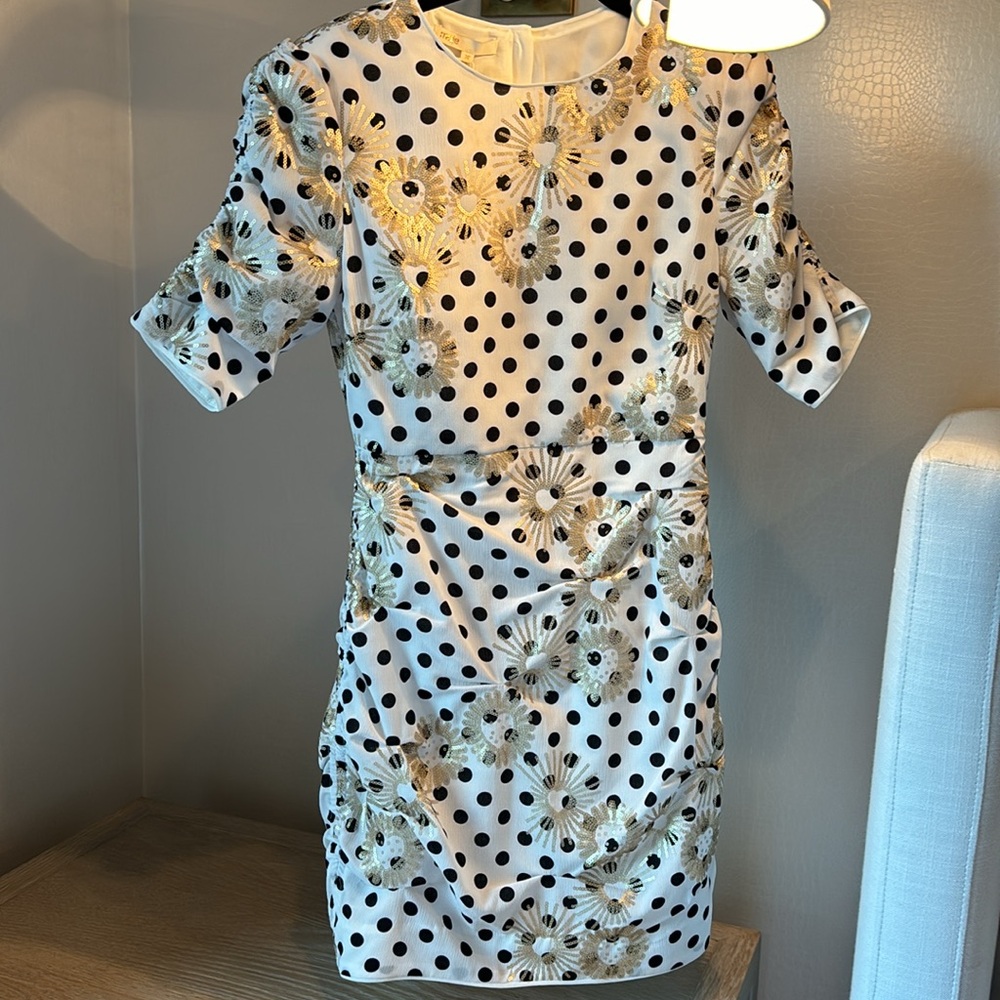 NEVER WORN! Maje polka dot sequin mini dress. All tags attached - Picture 2 of 6